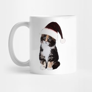 Christmas Cat In A Hat Art Mug